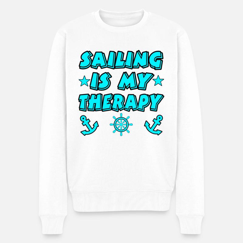 Voile - Pull Premium bio Homme - blanc