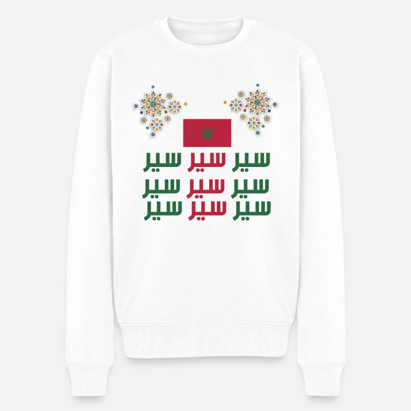 Maroc - Pull Premium bio Homme - blanc