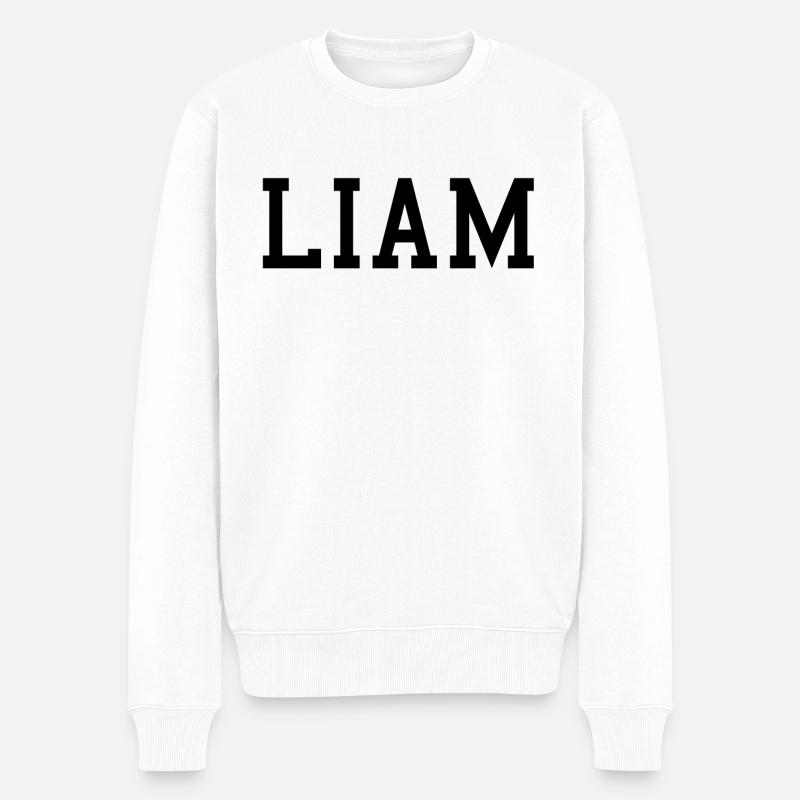 LIAM - Männer Premium Bio Pullover - Weiß