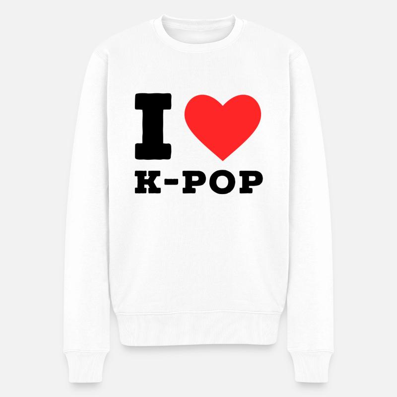 J’adore la k pop - Pull Premium bio Homme - blanc