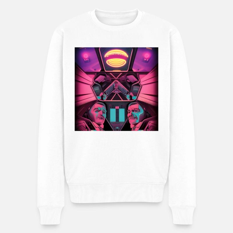 Space Odyssey Fanart - Männer Premium Bio Pullover - Weiß
