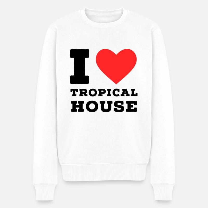 J’adore la maison tropicale - Pull Premium bio Homme - blanc