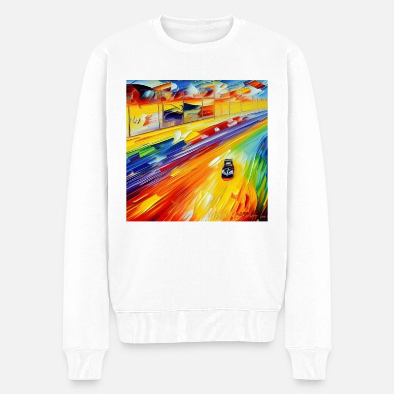 Peinture de voiture de course - Pull Premium bio Homme - blanc