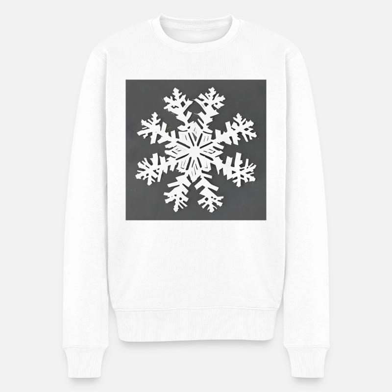 Simple flocon de neige - Pull Premium bio Homme - blanc