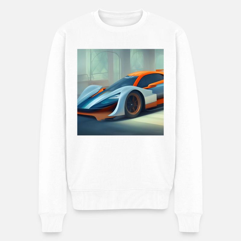 Art de voiture de course - Pull Premium bio Homme - blanc