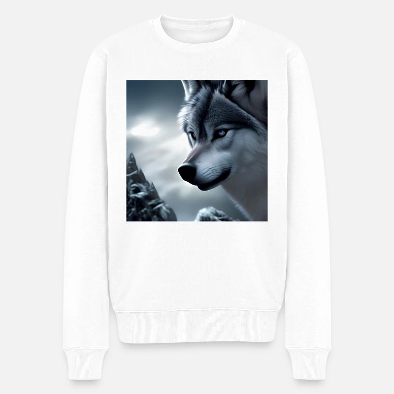 Loup blanc - Pull Premium bio Homme - blanc