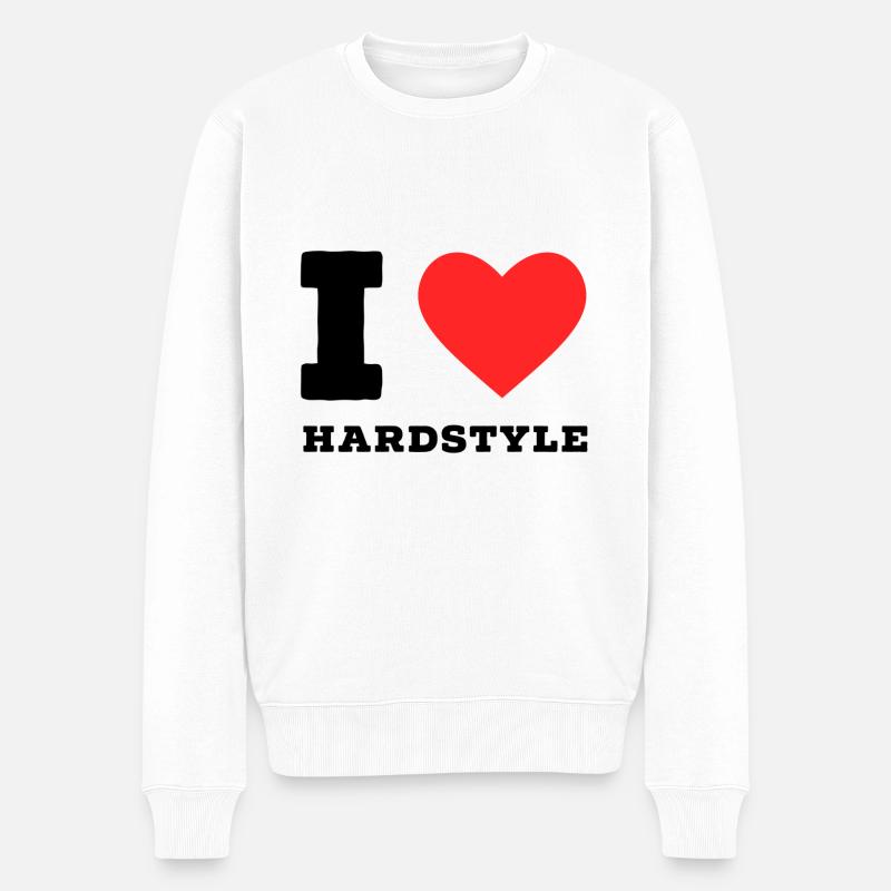 J’adore le hardstyle - Pull Premium bio Homme - blanc