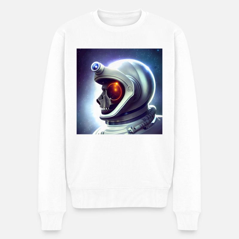 Helden des Weltalls - Männer Premium Bio Pullover - Weiß