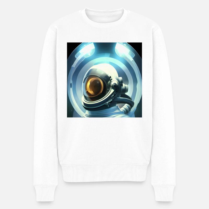 Helden des Weltalls - Männer Premium Bio Pullover - Weiß