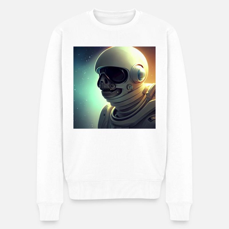 Helden des Weltalls - Männer Premium Bio Pullover - Weiß