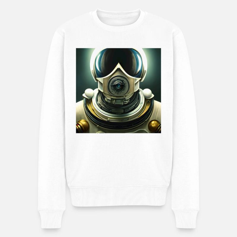 Helden des Weltalls - Männer Premium Bio Pullover - Weiß