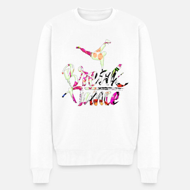 Heavy Metal Rock Musik Hip Hop Breakdance Pop Danz - Männer Premium Bio Pullover - Weiß