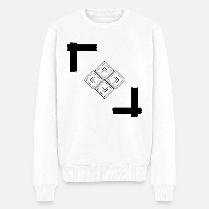 Modern und Schlicht - Männer Premium Bio Pullover - Weiß