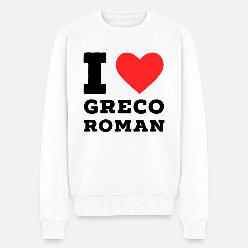 J’adore le gréco romain - Pull Premium bio Homme - blanc