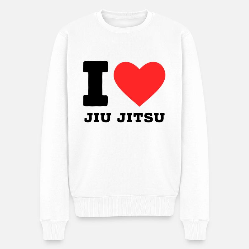 J’adore le jiu jitsu - Pull Premium bio Homme - blanc