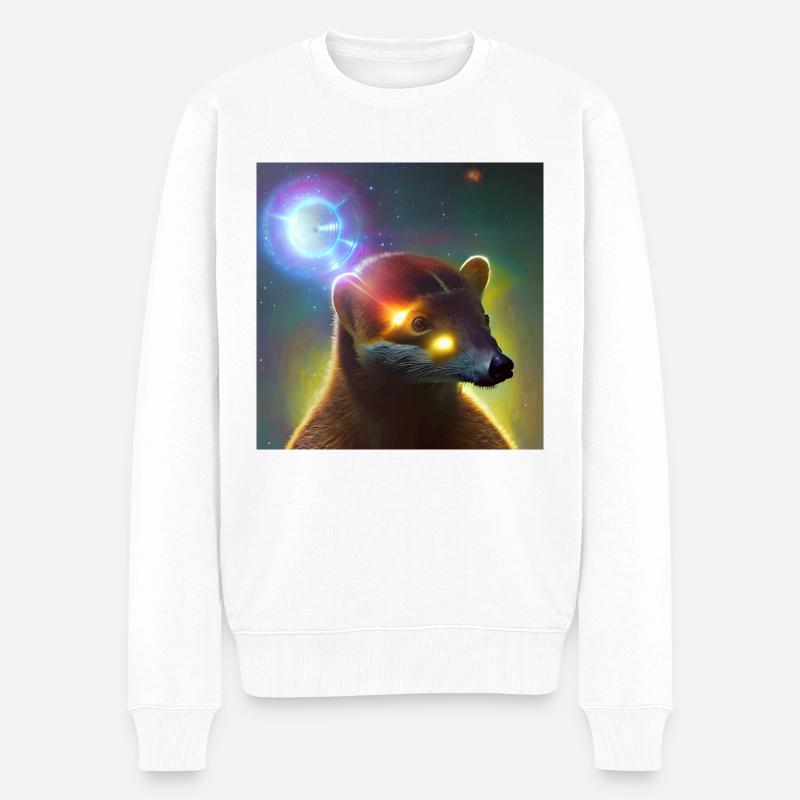 Nasenbär - Männer Premium Bio Pullover - Weiß