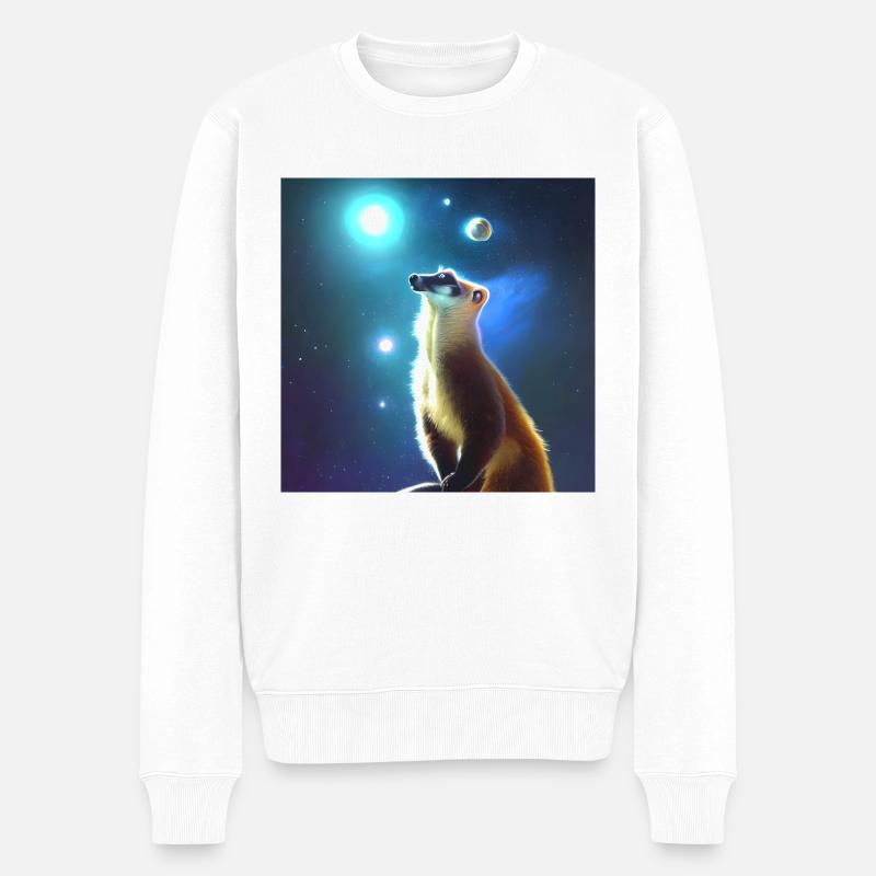 Nasenbär - Männer Premium Bio Pullover - Weiß