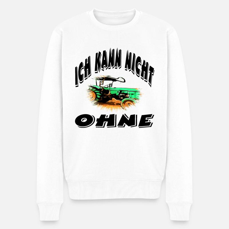 Traktor - Männer Premium Bio Pullover - Weiß