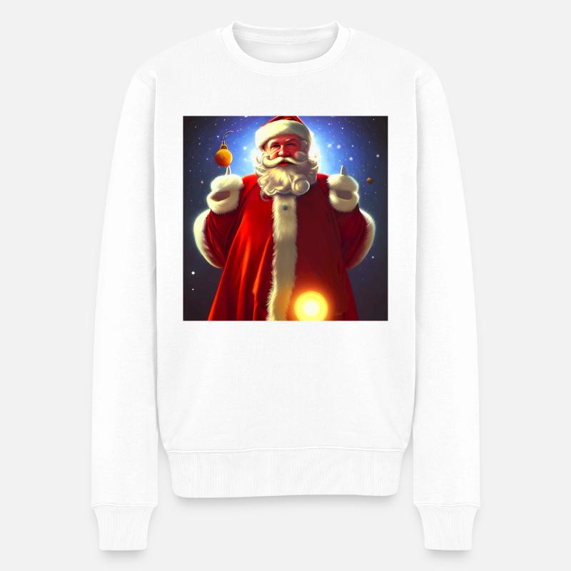 Père Noël Père Noël Noël - Pull Premium bio Homme - blanc