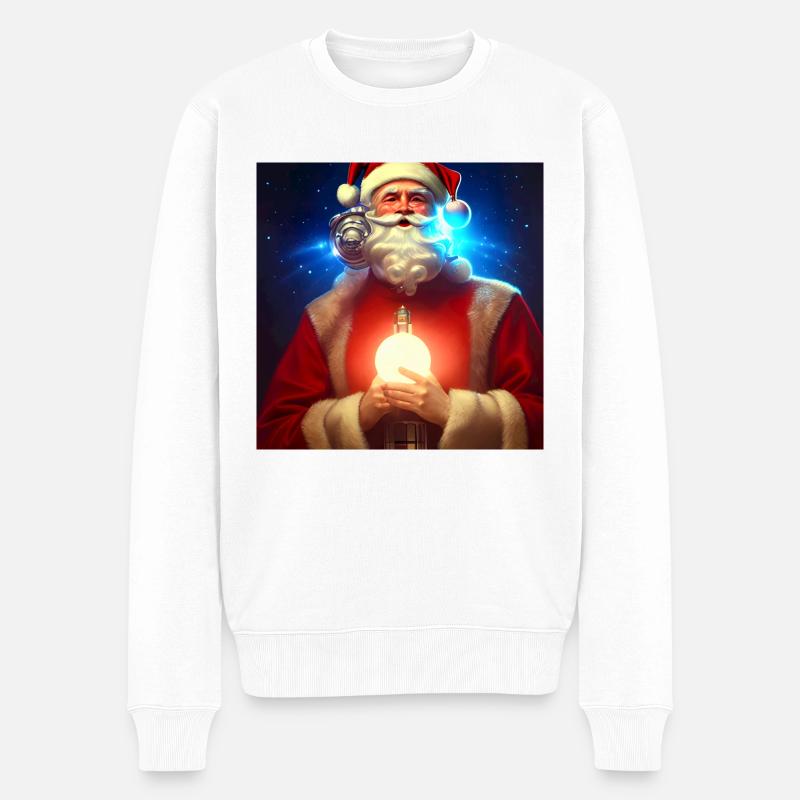 Père Noël Père Noël Noël - Pull Premium bio Homme - blanc
