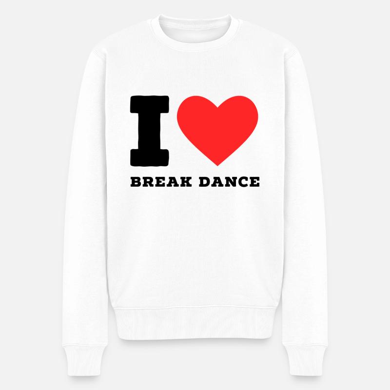 J’adore le break dance - Pull Premium bio Homme - blanc