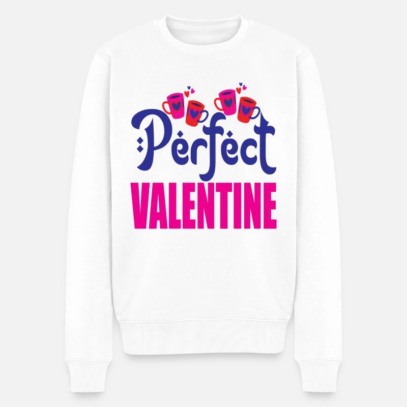 Parfait Valentin - Pull Premium bio Homme - blanc