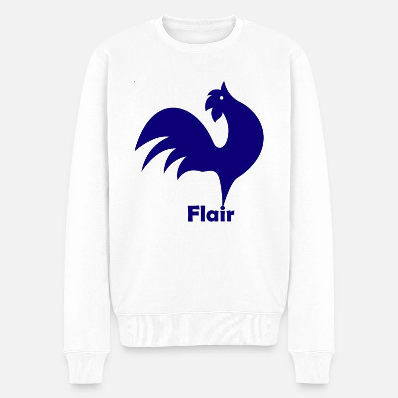 EnglishFlair - Männer Premium Bio Pullover - Weiß
