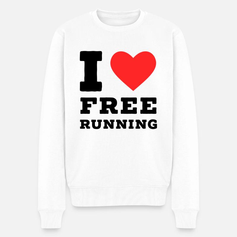 J’adore la course libre - Pull Premium bio Homme - blanc