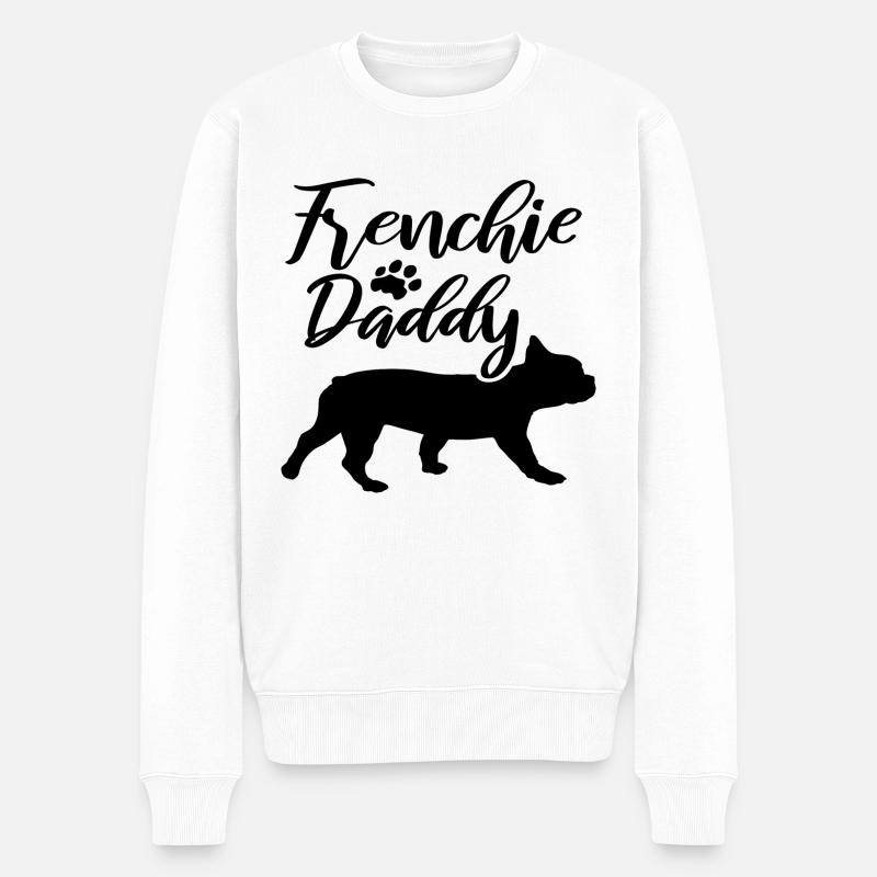 Frenchie Daddy - Pull Premium bio Homme - blanc