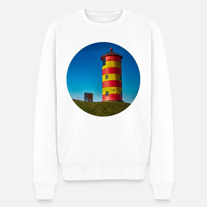 Phare de Pilsum - Pull Premium bio Homme - blanc