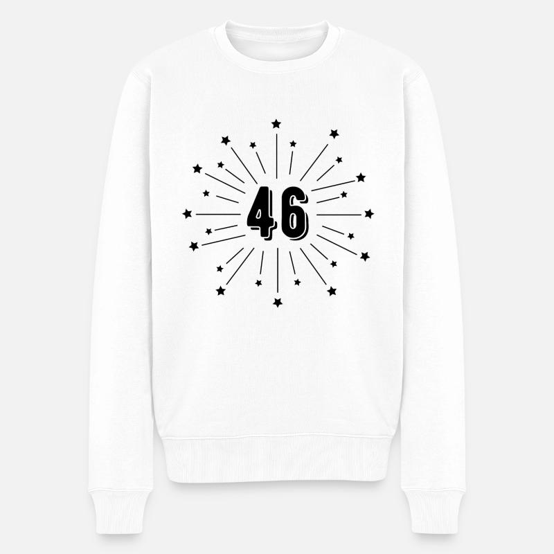 46e anniversaire étoilé - cadeau 46 ans - Pull Premium bio Homme - blanc