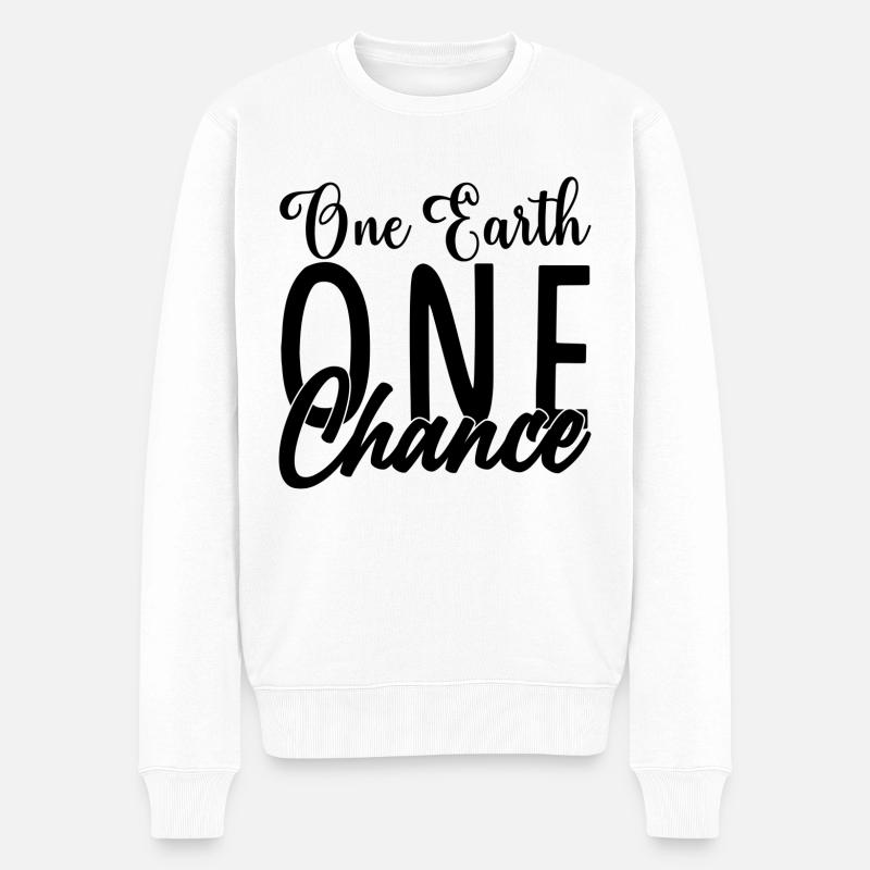 One Earth one Future - Männer Premium Bio Pullover - Weiß