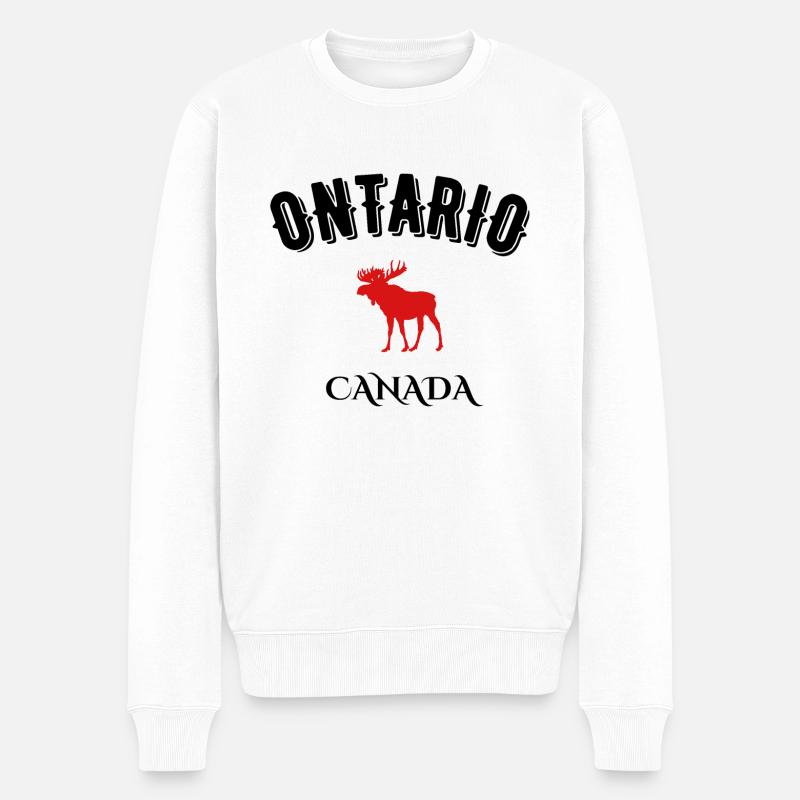 Ontario Kanada - Männer Premium Bio Pullover - Weiß