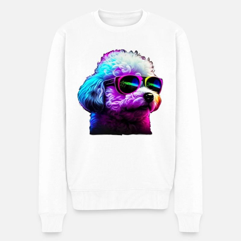 Bichon Frise Dogs Bichon Frises - Männer Premium Bio Pullover - Weiß