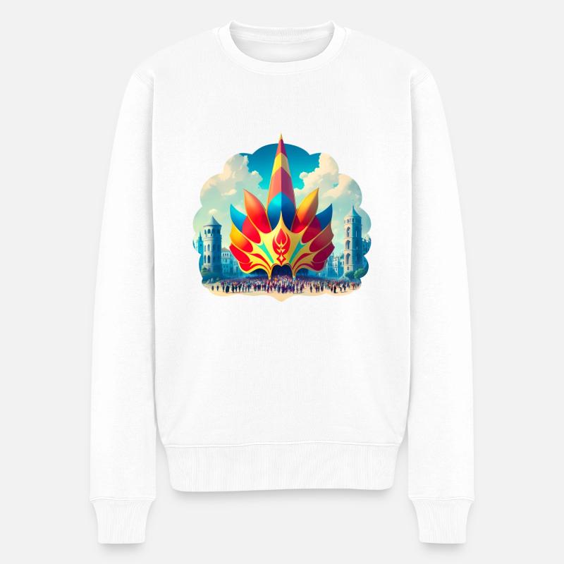 Karneval - Männer Premium Bio Pullover - Weiß
