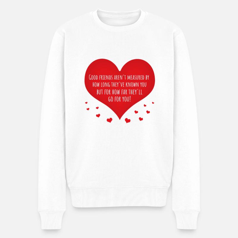 Bons amis - Pull Premium bio Homme - blanc