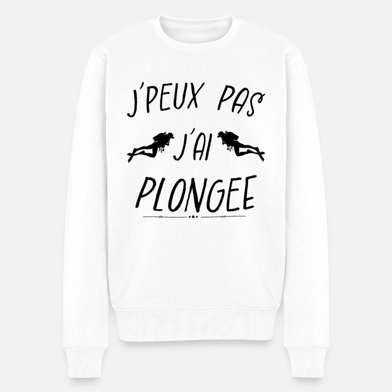 j'peux pas j'ai plongée - Pull Premium bio Homme - blanc