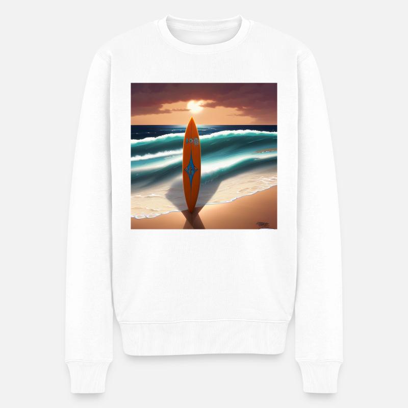 surf1 - Pull Premium bio Homme - blanc