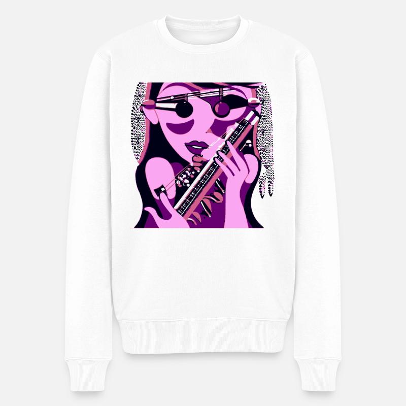 Fille de la musique - Pull Premium bio Homme - blanc