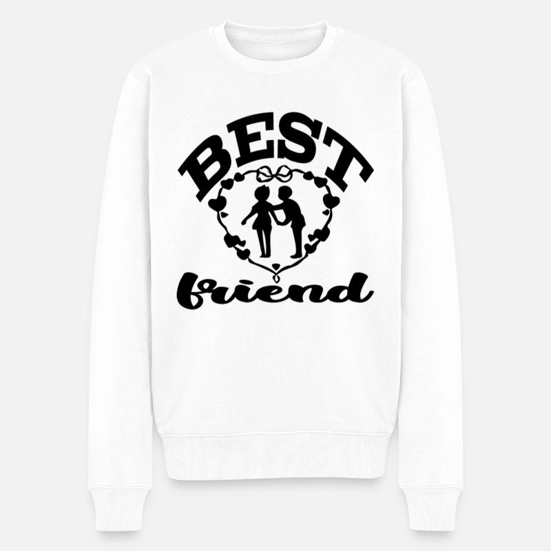 Best Friend - Männer Premium Bio Pullover - Weiß