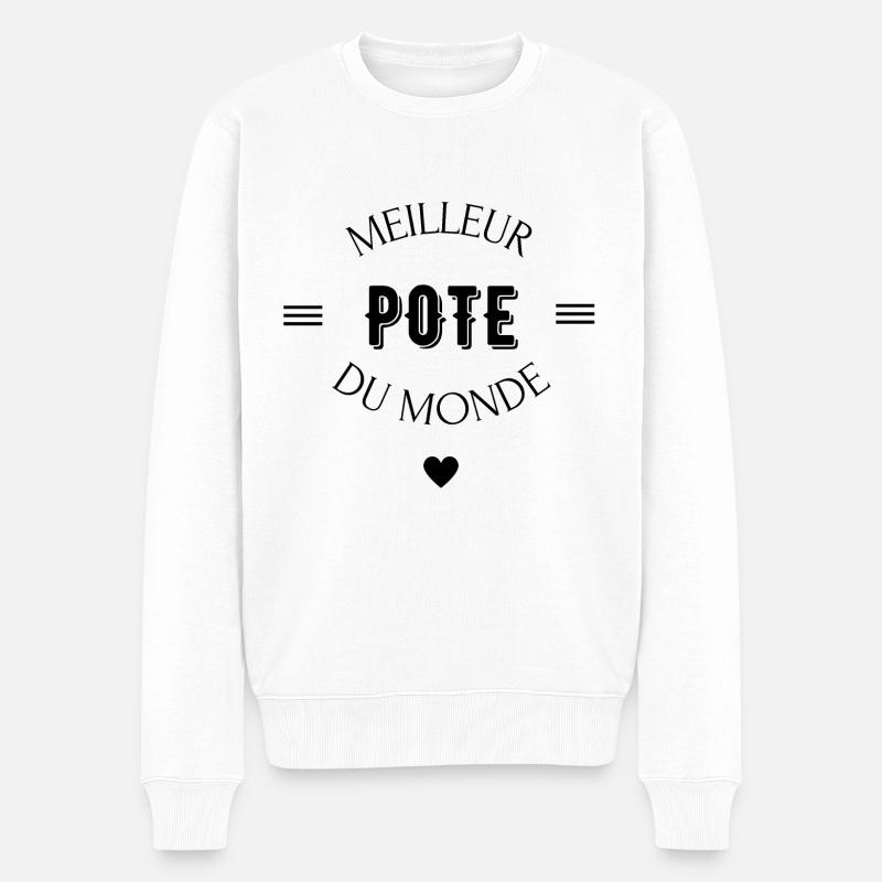 meilleur pote du monde - Pull Premium bio Homme - blanc