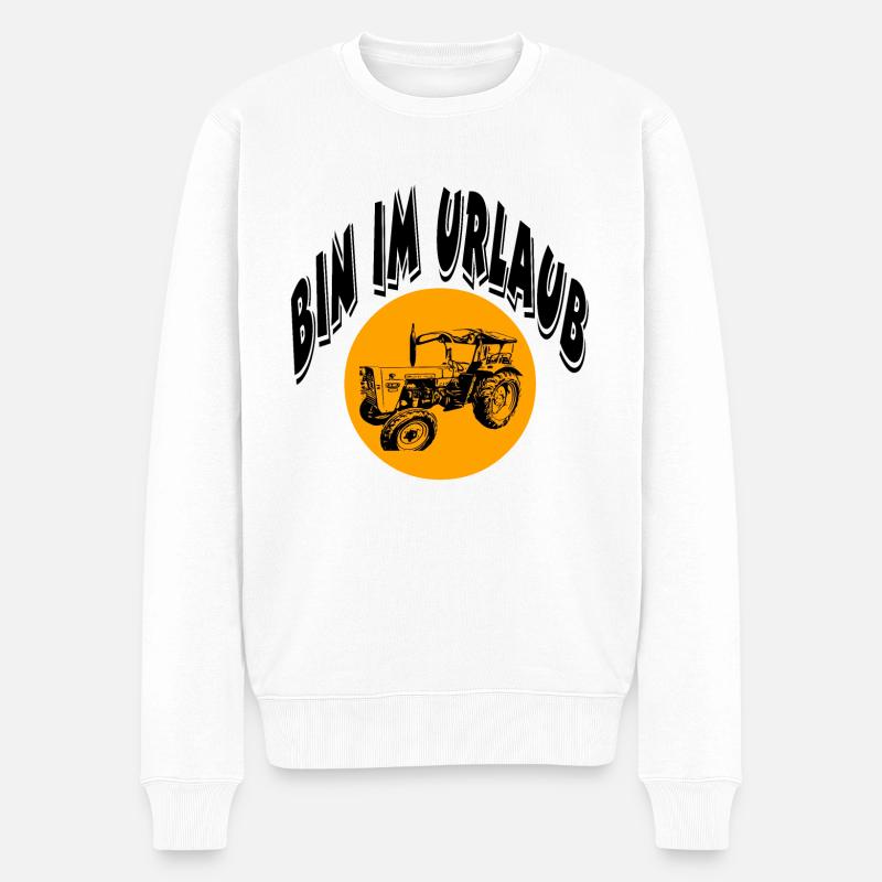 Traktor - Männer Premium Bio Pullover - Weiß