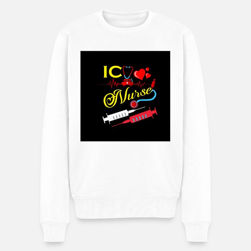 Conception de l’injection infirmière - Pull Premium bio Homme - blanc