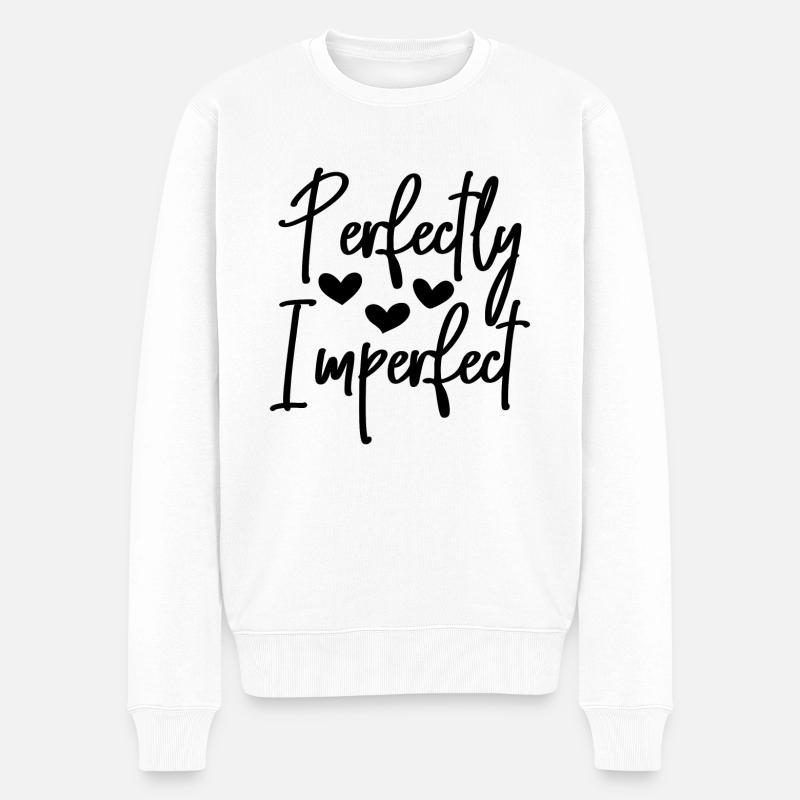 Perfectly Imperfect - Männer Premium Bio Pullover - Weiß
