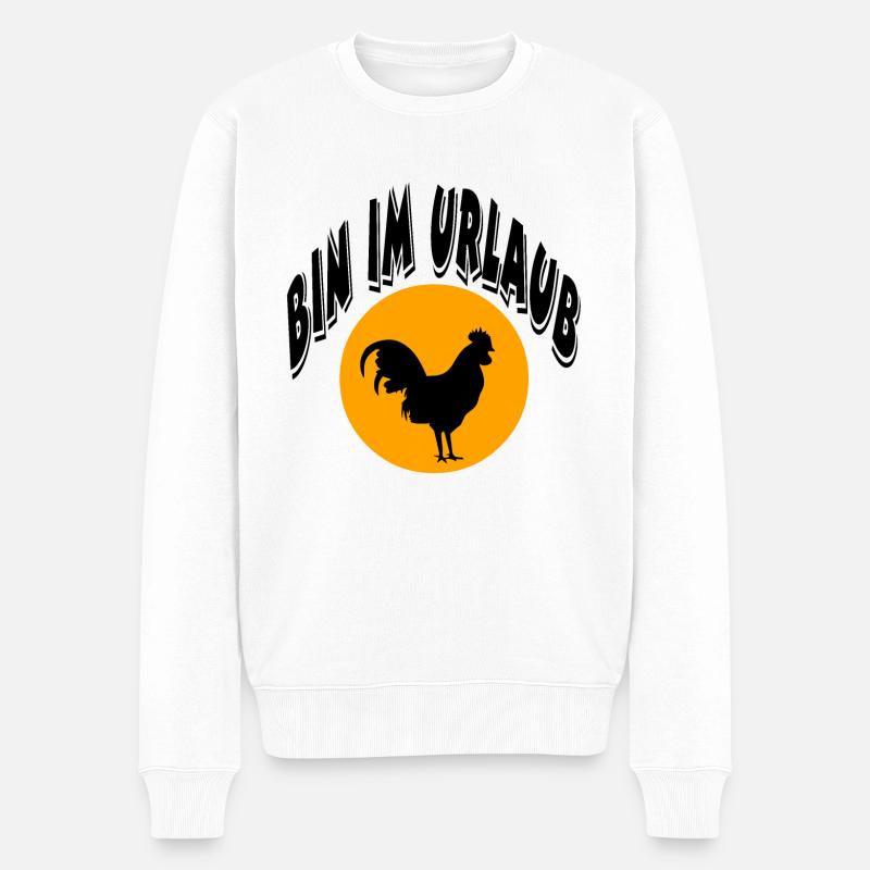 Bauernhof - Männer Premium Bio Pullover - Weiß