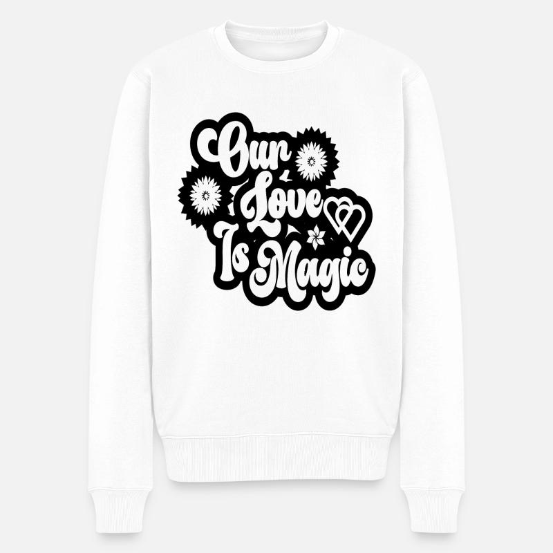 Notre amour est magique - Pull Premium bio Homme - blanc