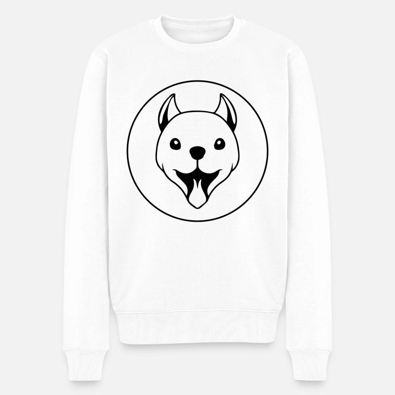 CHIEN CHAT ANIMAL DE COMPAGNIE - Pull Premium bio Homme - blanc