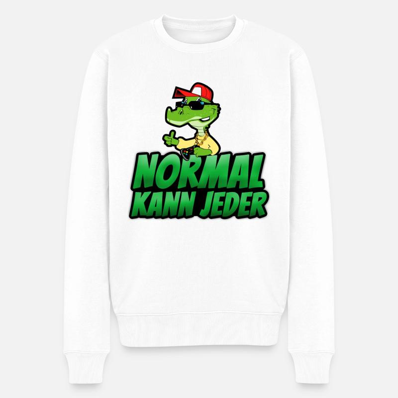 Normal kann Jeder - Männer Premium Bio Pullover - Weiß