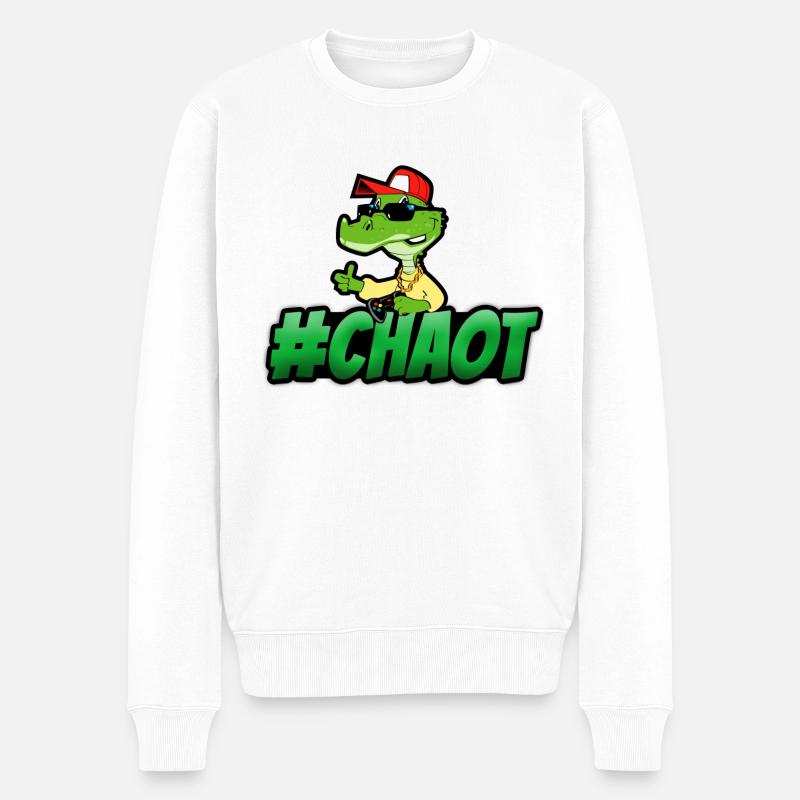 #Chaot - Männer Premium Bio Pullover - Weiß