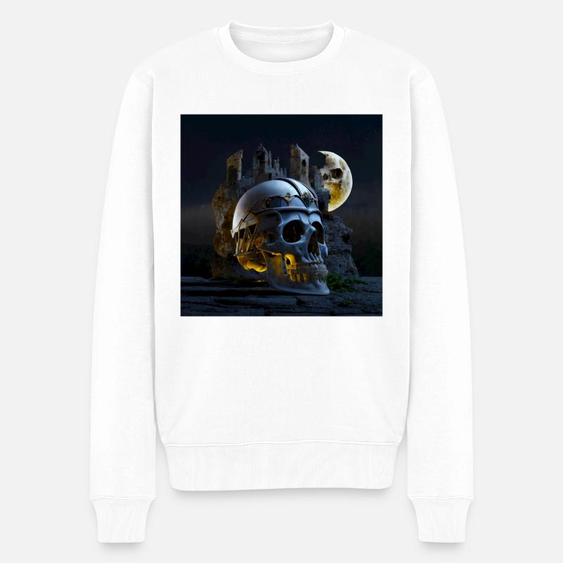 Night knight meltyskull - Pull Premium bio Homme - blanc